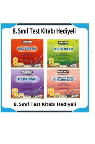 8.sınıf Master Lgs Yeni Baskı Soru Bankası Seti ( 8.sınıf Test Kitabı Hediyeli )