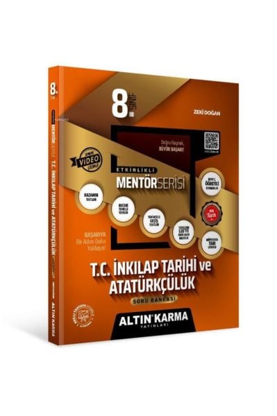 8. Sınıf T.C. İnkilap Tarihi ve Atatürkçülük Altın Etkinlikli Kazanım Soru Bankası Mentör Serisi