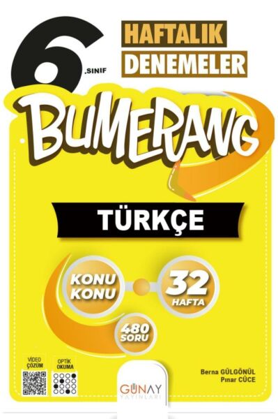 6. Sınıf Bumerang 32 Haftalık Türkçe Denemeleri + ZOOM TÜRKÇE SORU BANKASI