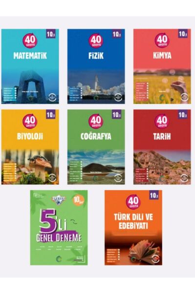 OKYANUS YAYINLARI 10.SINIF 40 SEANS (MATEMATİK-FİZİK-KİMYA-BİYOLOJİ-TARİH-COĞRAFYA-EDEBİYAT-5Lİ )