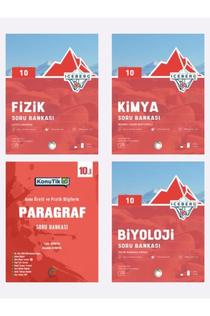 OKYANUS YAYINLARI 10.SINIF SORU BANKASI (FİZİK-KİMYA-BİYOLOJİ-PARAGRAF)