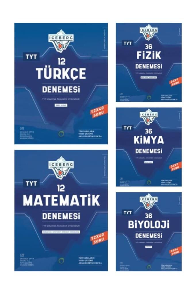 OKYANUS YAYINLARI TYT İCEBERG BRANŞ DENEME SETİ ( TÜRKÇE - MATEMATİK - FİZİK - KİMYA - BİYOLOJİ )