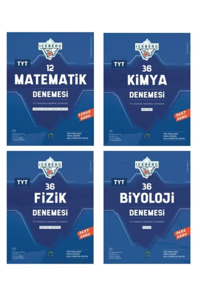 OKYANUS YAYINLARI TYT İCEBERG BRANŞ DENEME SAYISAL SET ( MATEMATİK - FİZİK - KİMYA - BİYOLOJİ)